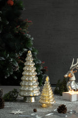 Silver | Led Fitted Glass Christmas Tree