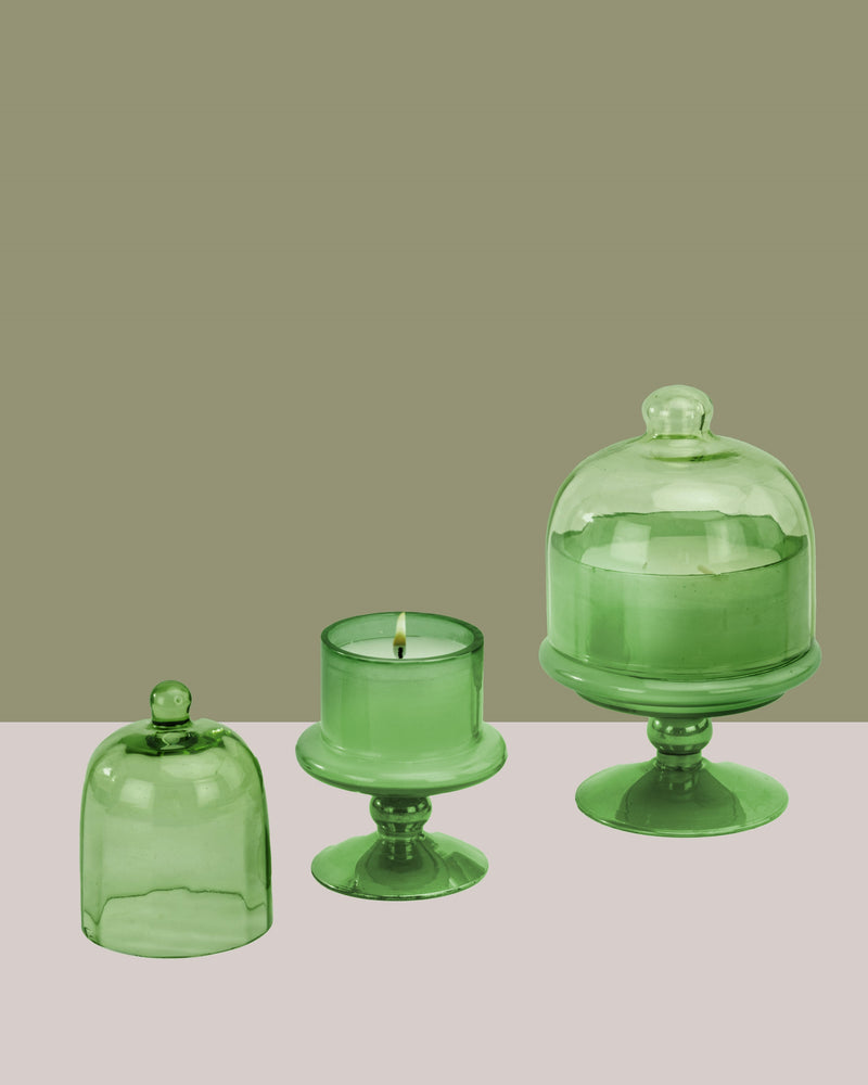 Sundance Aura | Footed Bell Jars | Green