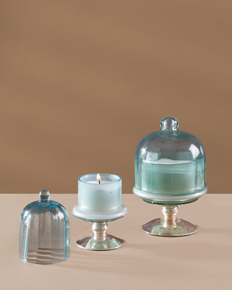 Sundance Aura | Footed Bell Jars | Aqua