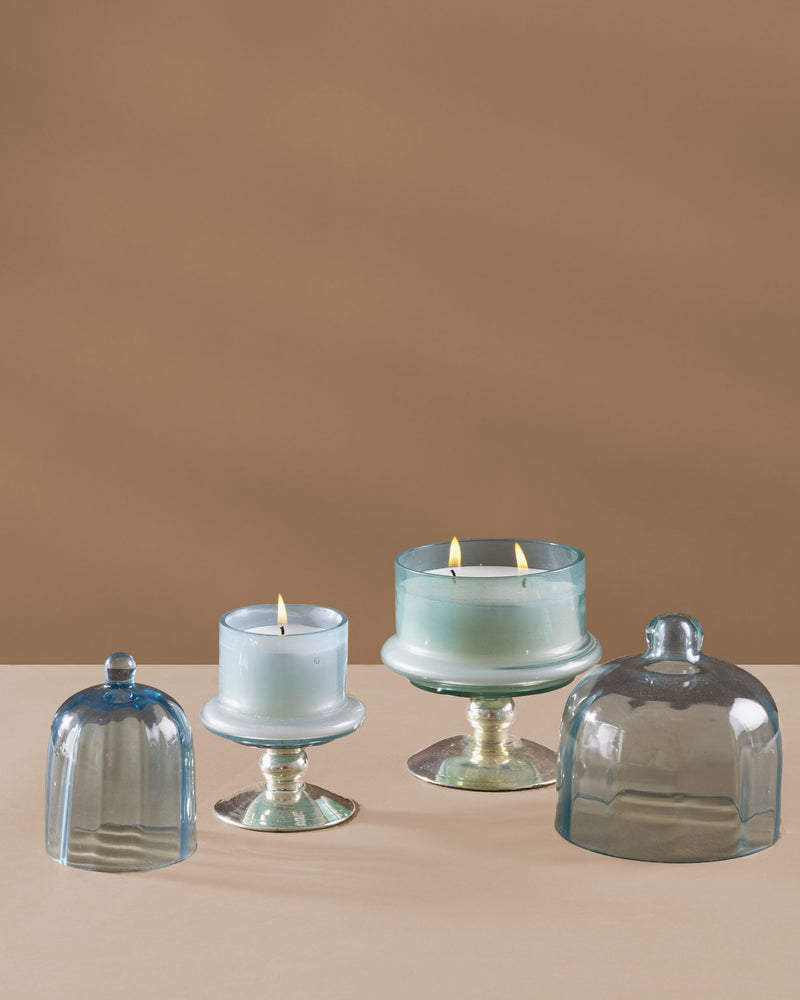 Sundance Aura | Footed Bell Jars | Aqua