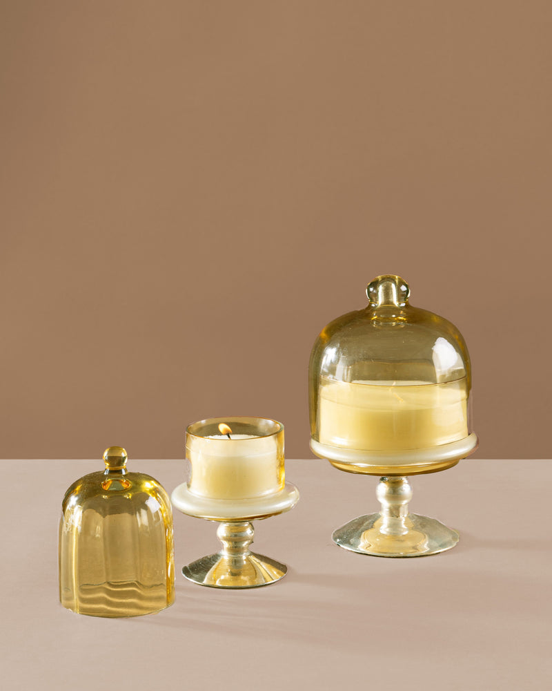 Sundance Aura | Footed Bell Jars | Yellow