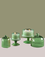 Sundance Aura | Footed Bell Jars | Green