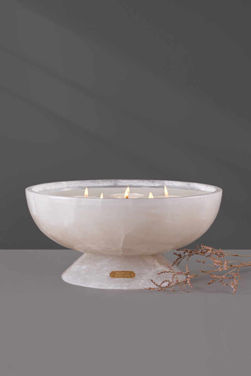 Alabaster Allure | Footed Bowl Candle