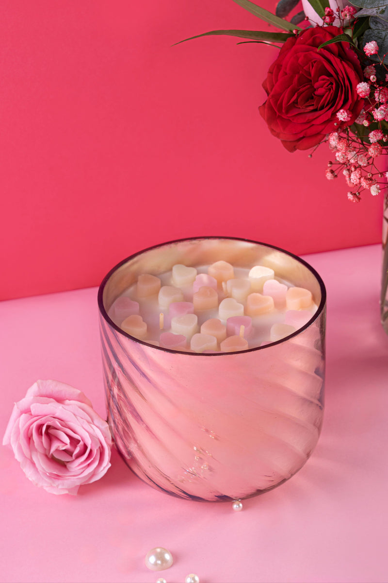 Secret Whispers Glass Candle | Rose Gold