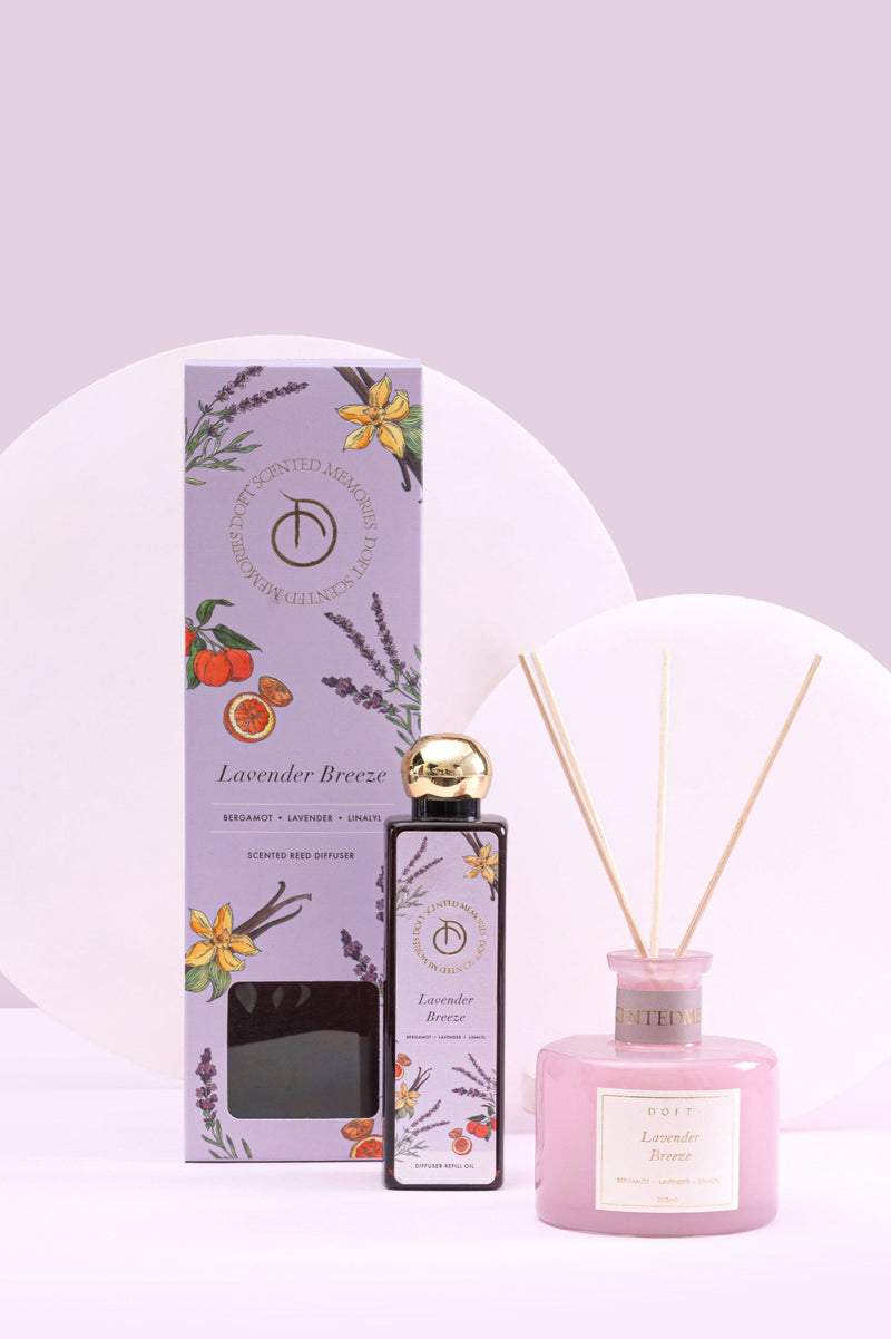 Scented Reed Diffuser Set | Lavender Breeze