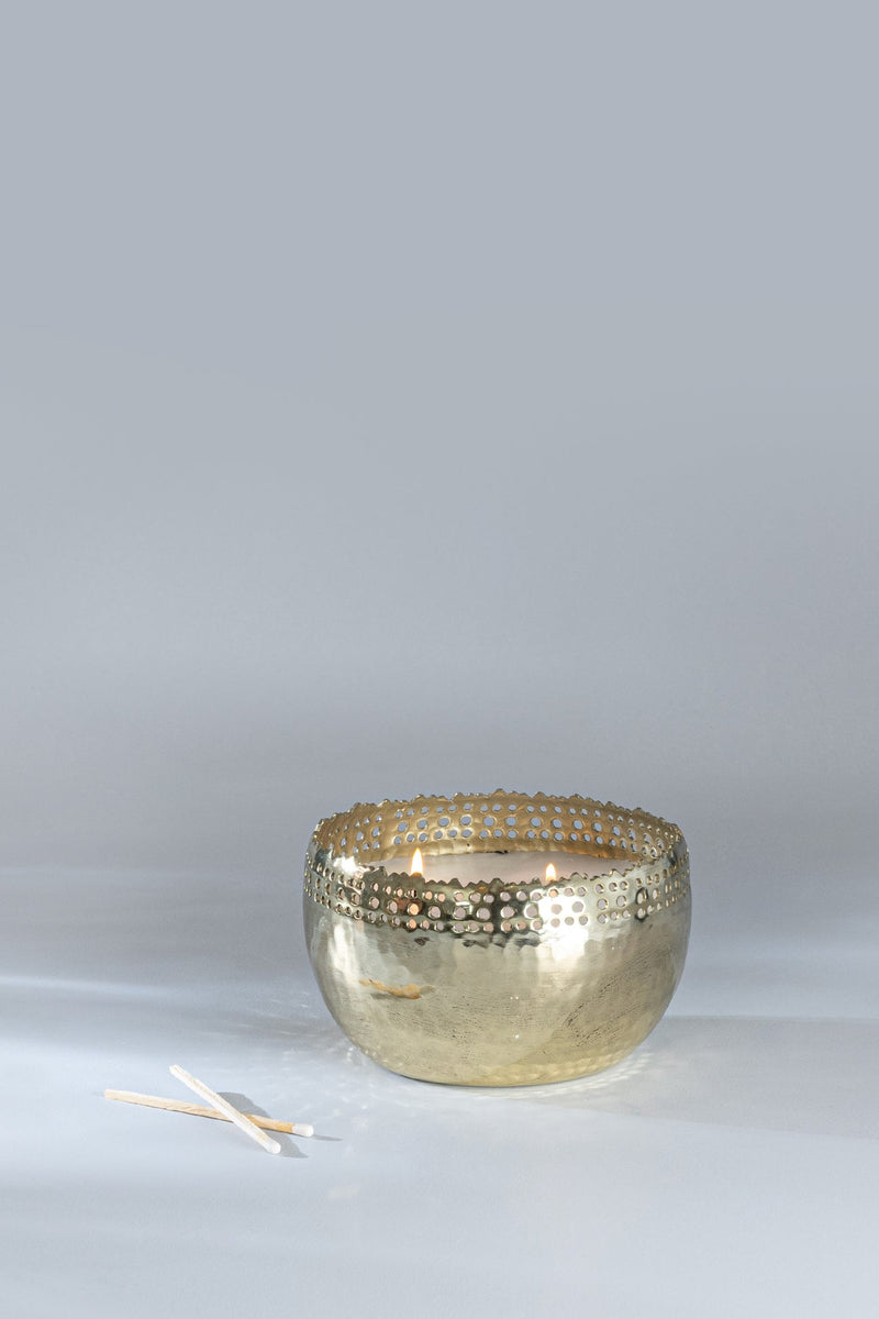 Jali Cutting Bowl | Gold | Oud Rose