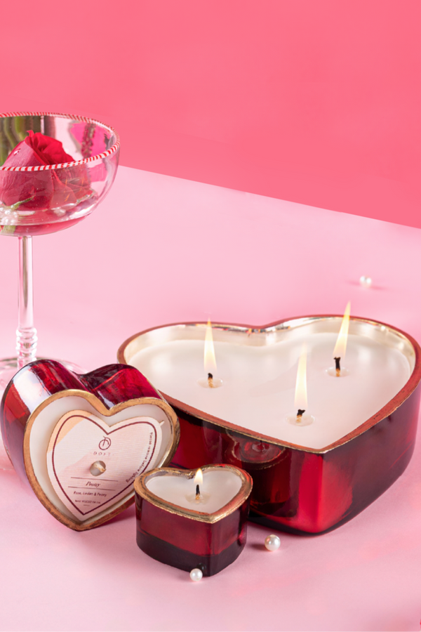 Trio Set & Big Red Heart | Candle Set