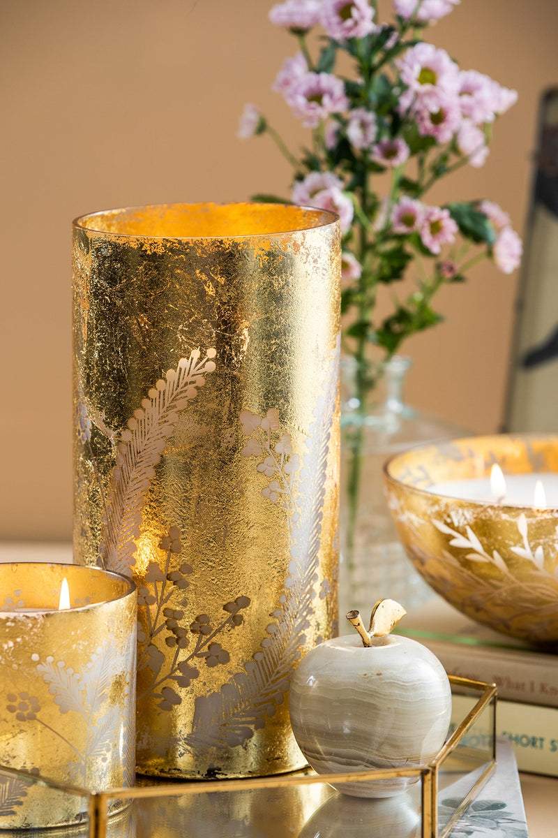 Gilded Fleurette Cylinder | Gold | Sparkling Citrus