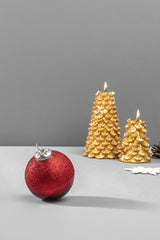 Ornaments | Red, Gold, Silver & Green | Set of 4