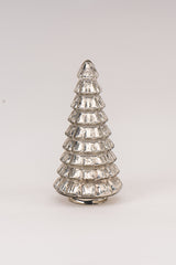 Silver | Led Fitted Glass Christmas Tree